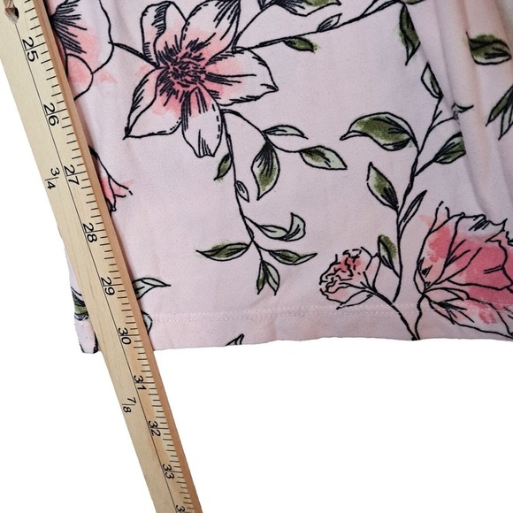 BeYourself Pajama Set Womens XL Pink Floral Weekend‎ Tee Comfy Lounge Sleepwear - Picture 8 of 11
